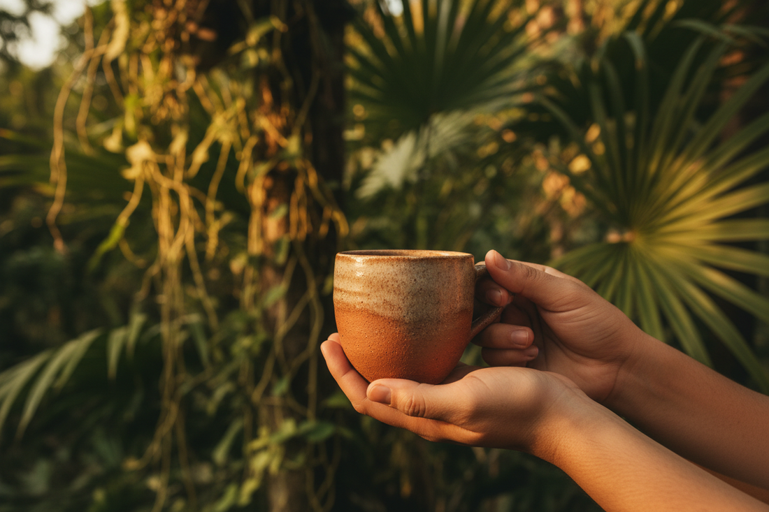 A warm cup of coffee representing the mission and story behind Light & Hope Coffee & Tea Co.