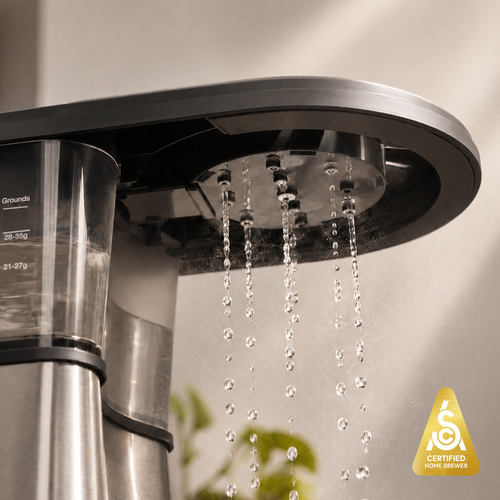 Bonavita 5-Cup Brewer Close-Up | Elegant Thermal Carafe with Showerhead Design | Light & Hope Coffee & Tea Co.