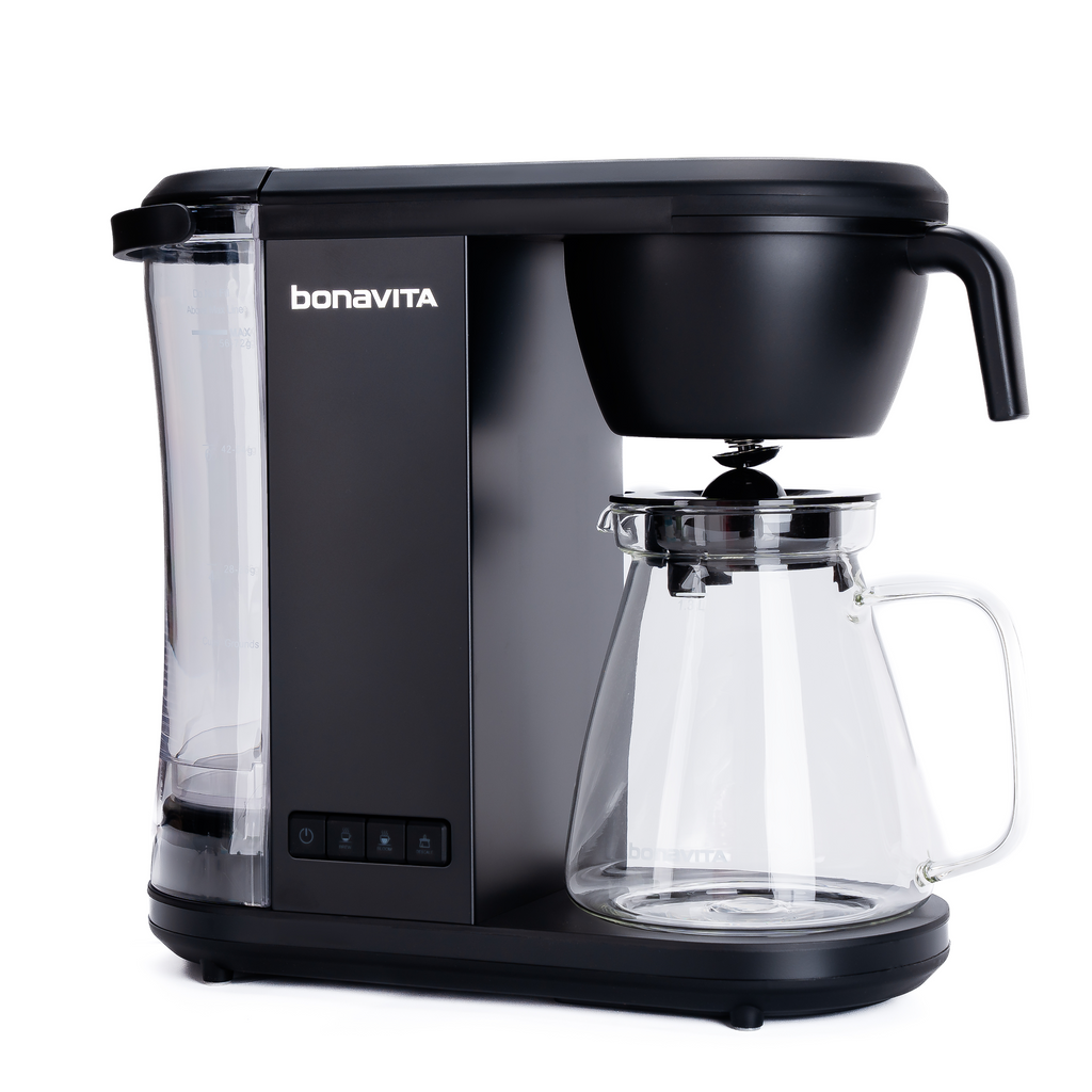 Bonavita Enthusiast 8-Cup Drip Coffee Brewer shower head close-up showing even water distribution | SCA Certified Home Brewer | Light & Hope Coffee & Tea Co.