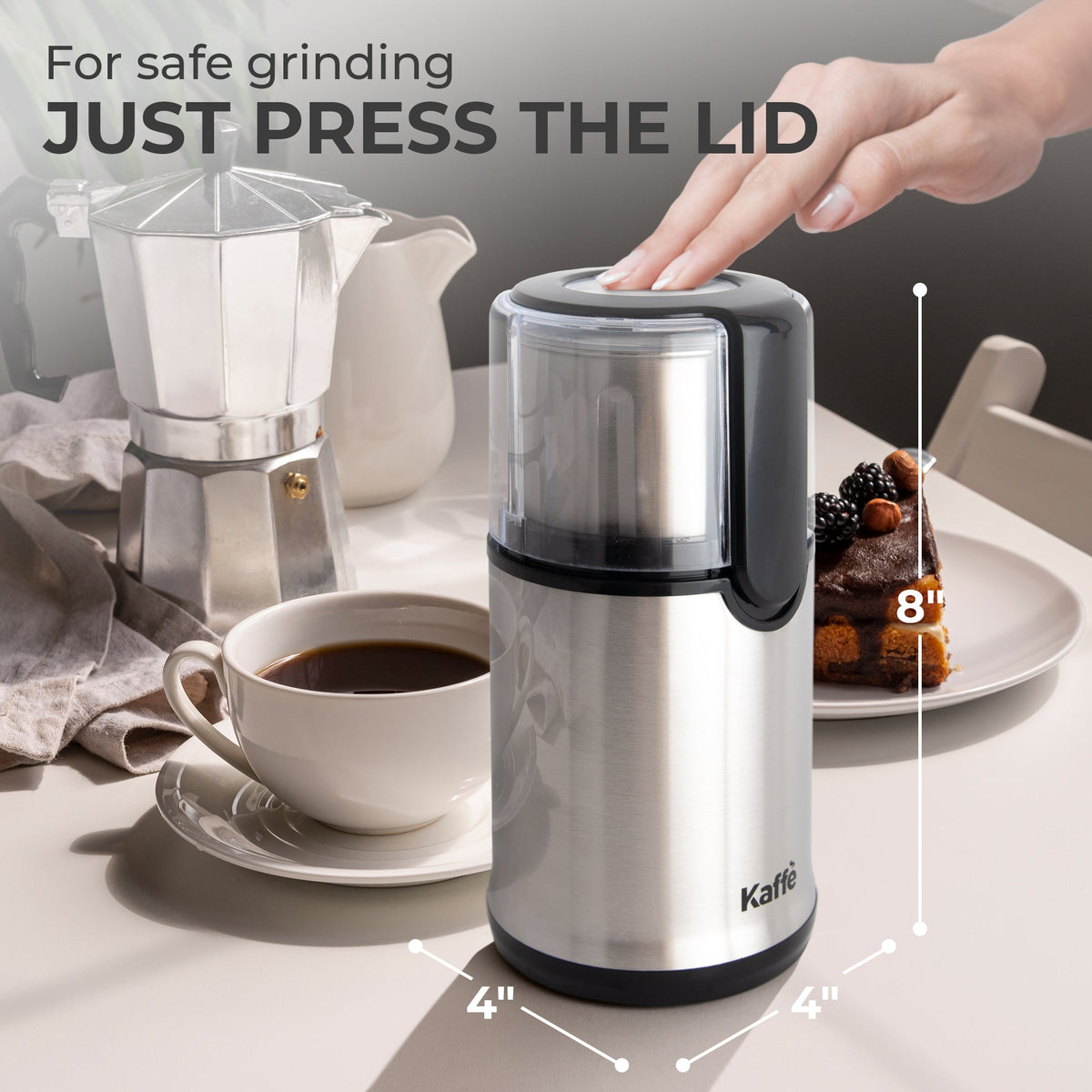 Blade Coffee Grinder with Removable Cup - Coffee Grinders | Light & Hope Coffee