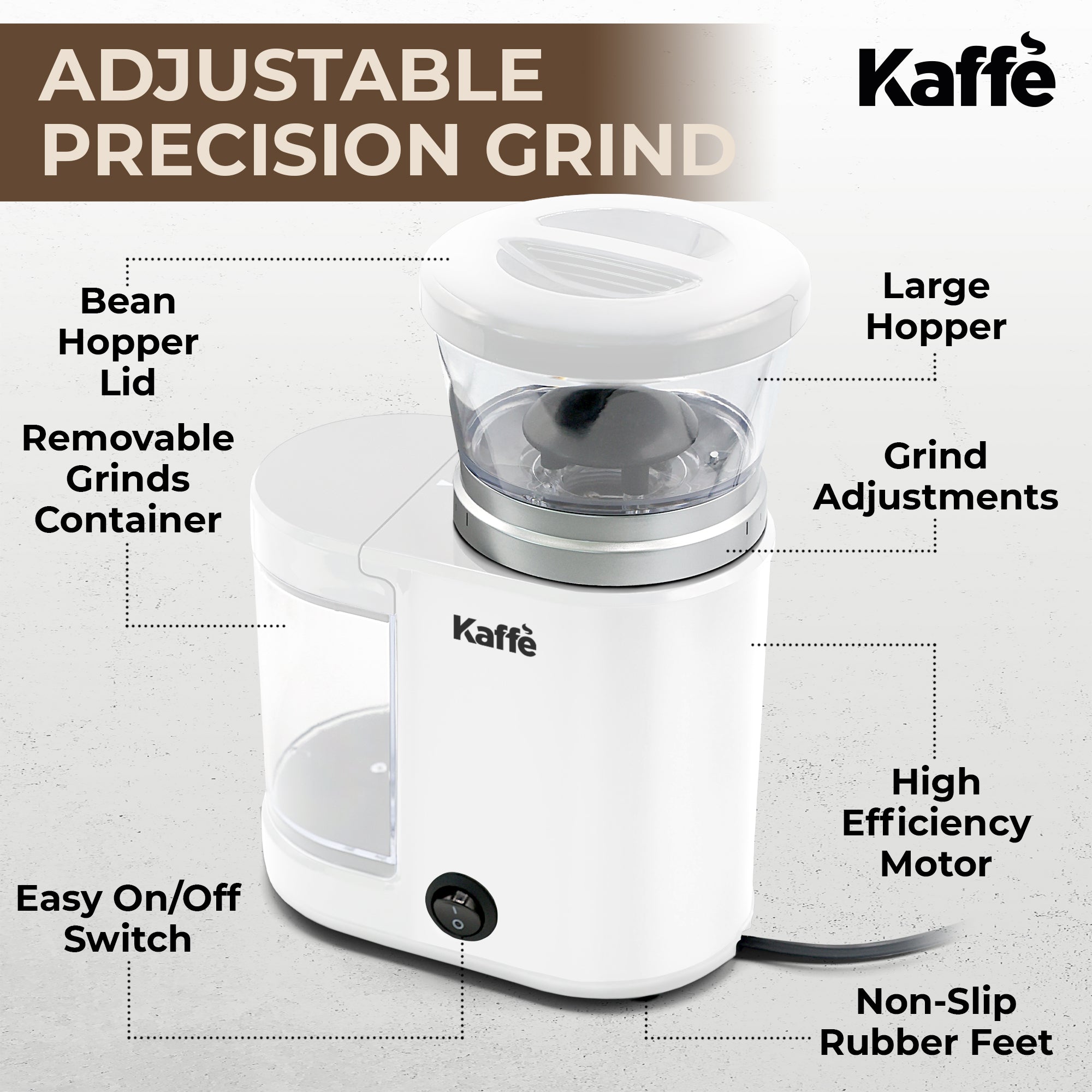 Grinder Grind Settings Detail | Coarse to Fine Adjustment | Light & Hope Coffee & Tea Co.