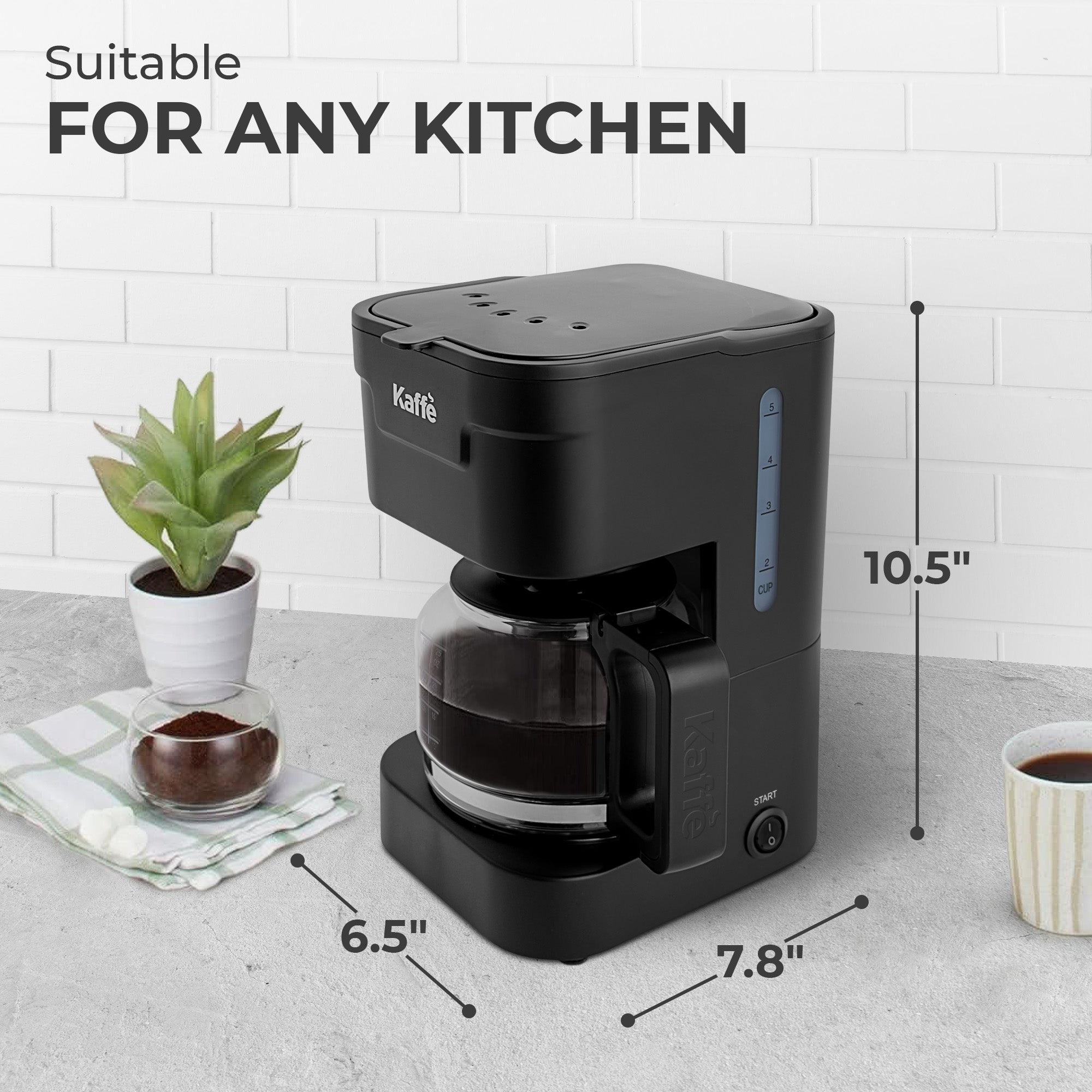 5-Cup Coffee Maker with Scoop