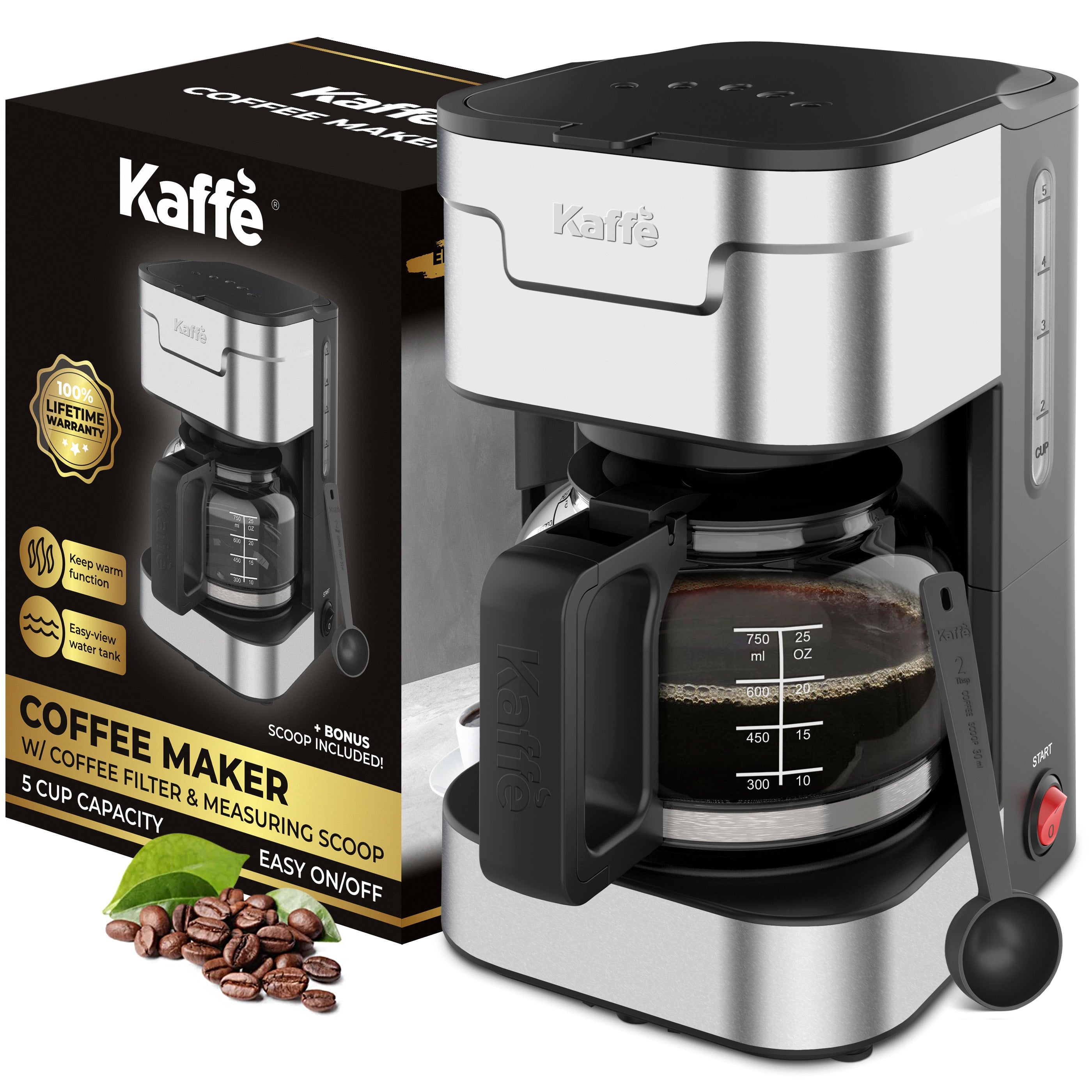 5-Cup Coffee Maker with Scoop (Classic)