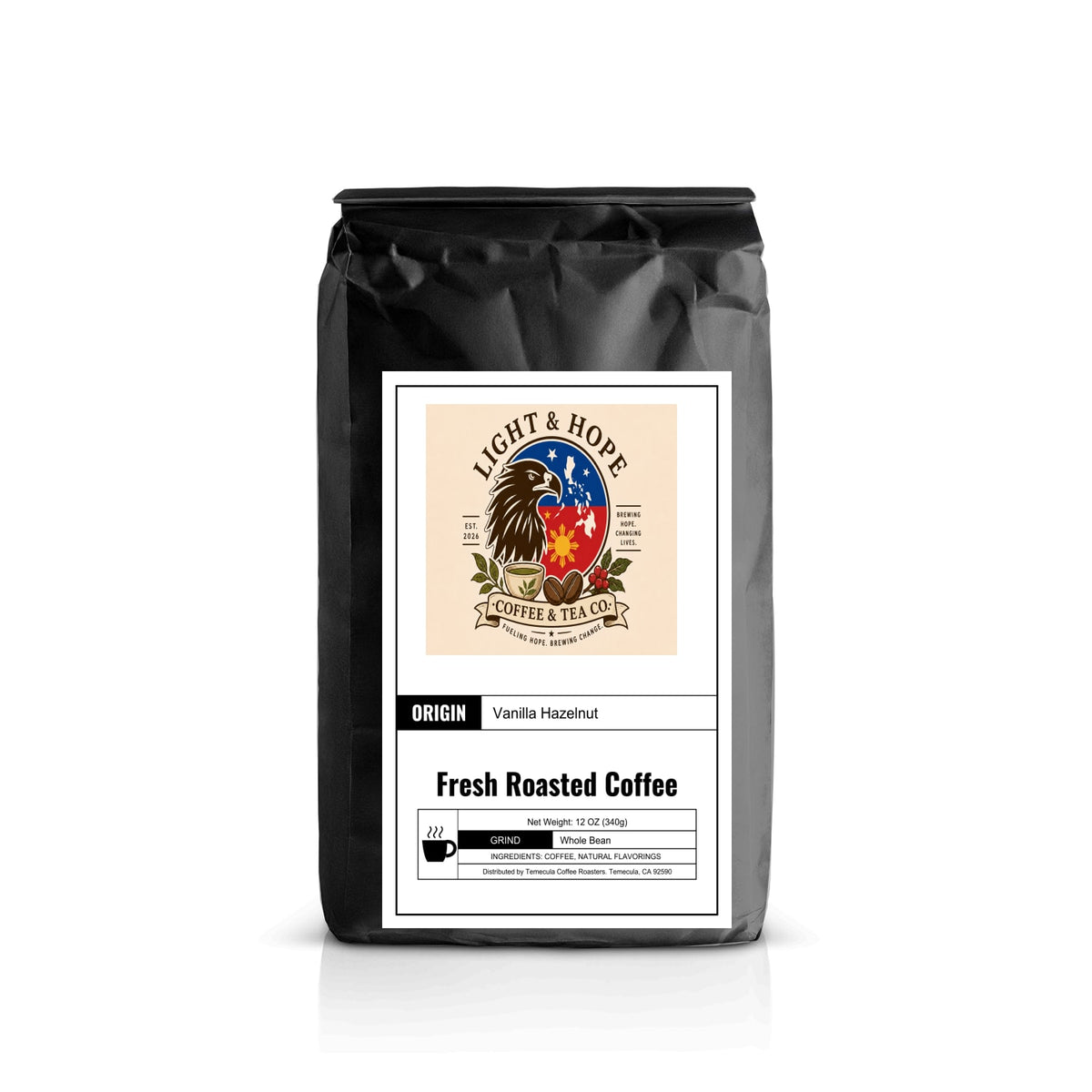 Vanilla Hazelnut Coffee - Medium Roast | Light & Hope