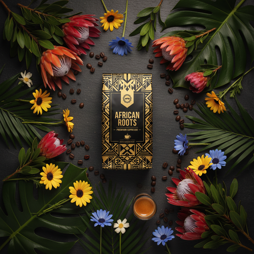 African Espresso Flat Lay