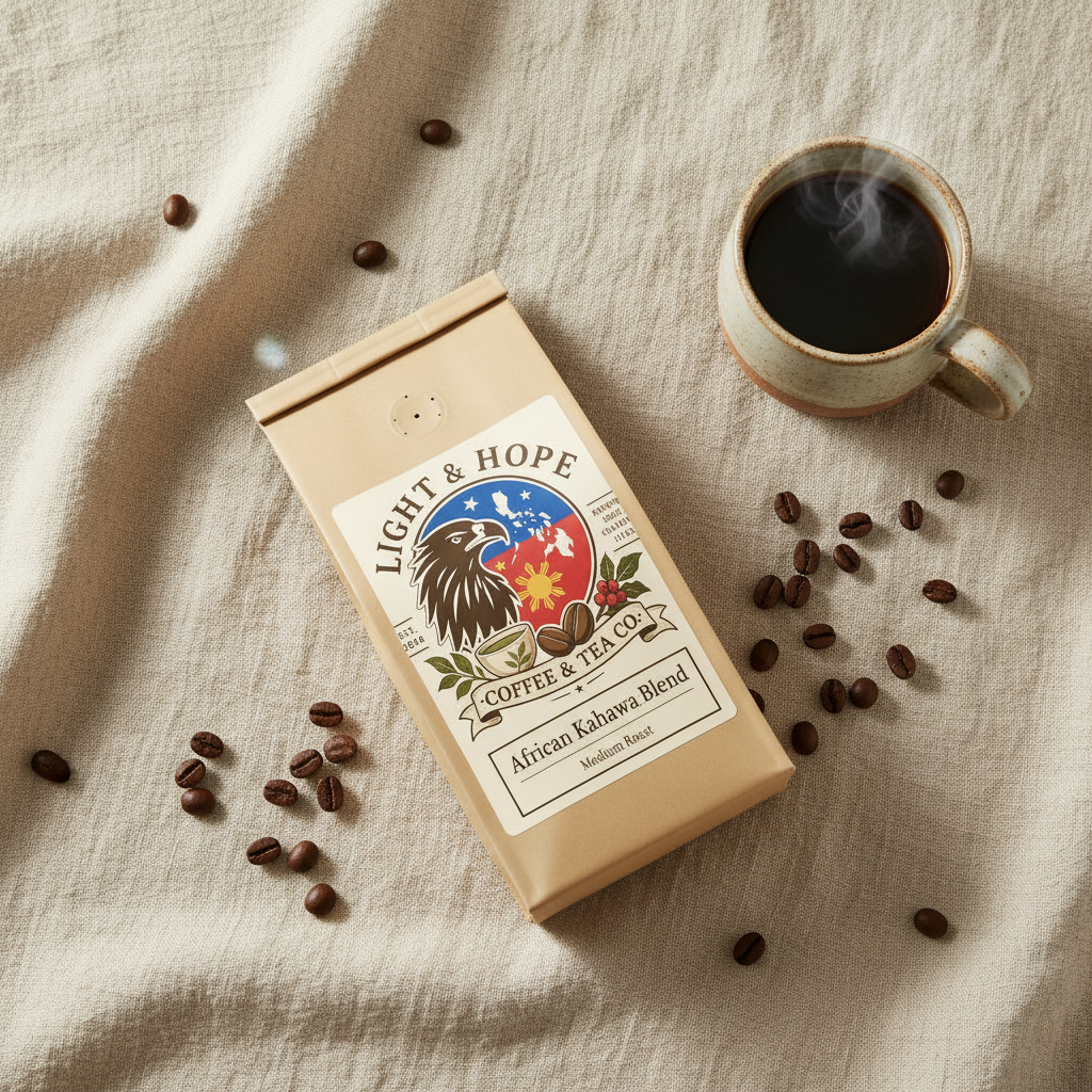 Light & Hope Coffee & Tea Co. African Kahawa Blend coffee bag