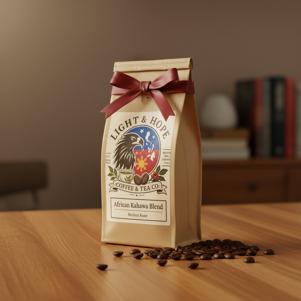 Light & Hope Coffee & Tea Co. African Kahawa Blend coffee bag