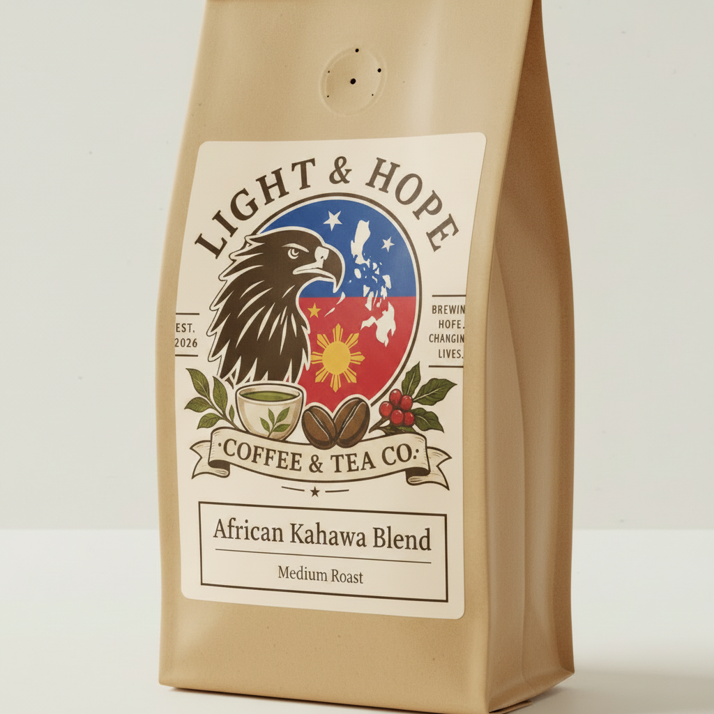 Light & Hope Coffee & Tea Co. African Kahawa Blend coffee bag