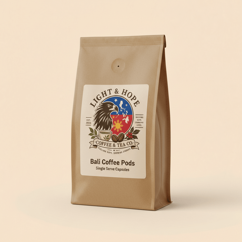Bali, Single-Origin Coffee Pods – Medium-Dark Roast, 12 Pack - Coffee > Pods & Capsules | Light & Hope Coffee & Tea Co.