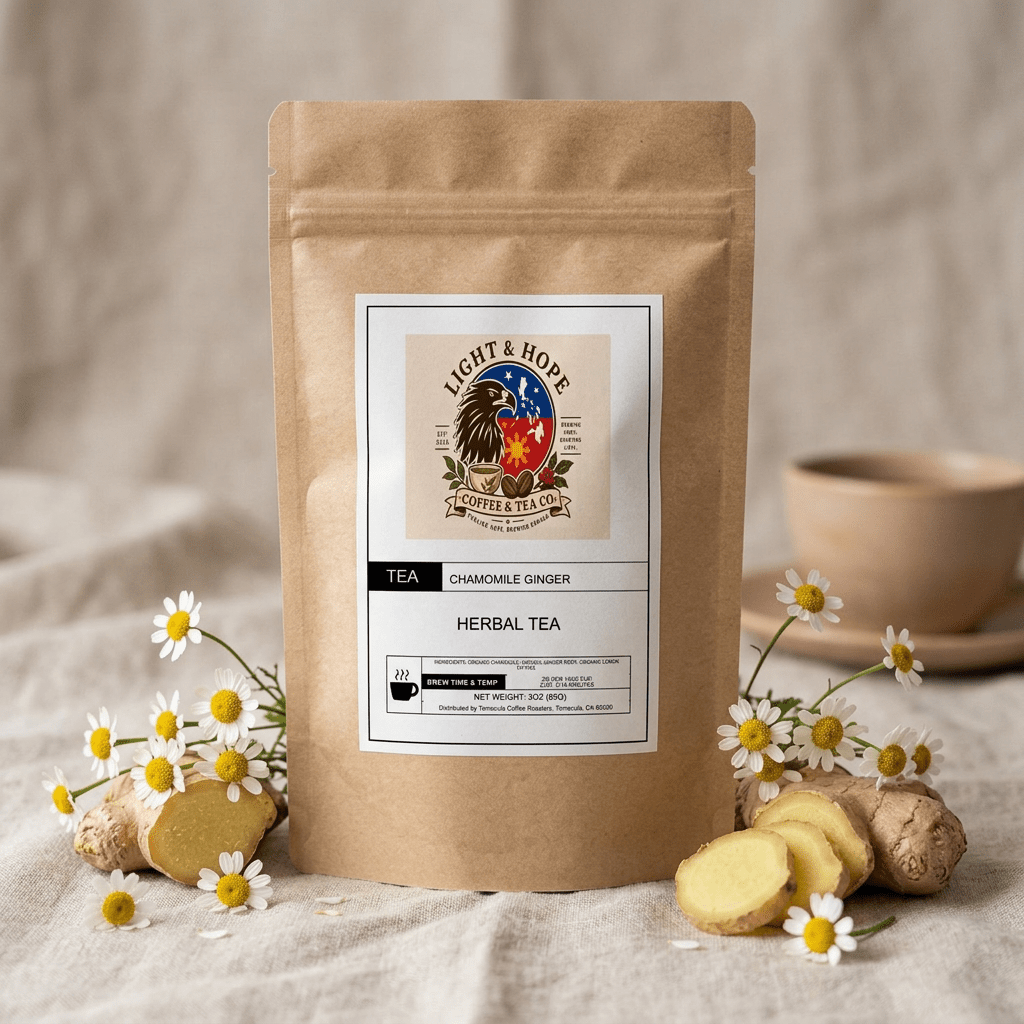Chamomile Ginger Herbal Tea - Loose Leaf, 3 oz - Tea > Herbal Tea | Light & Hope Coffee