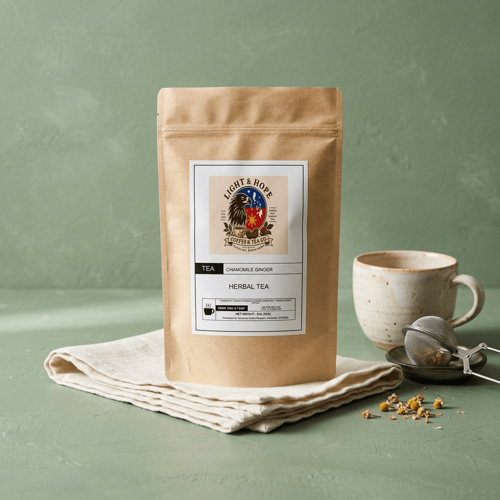 Chamomile Ginger Herbal Tea - Loose Leaf, 3 oz - Tea > Herbal Tea | Light & Hope Coffee
