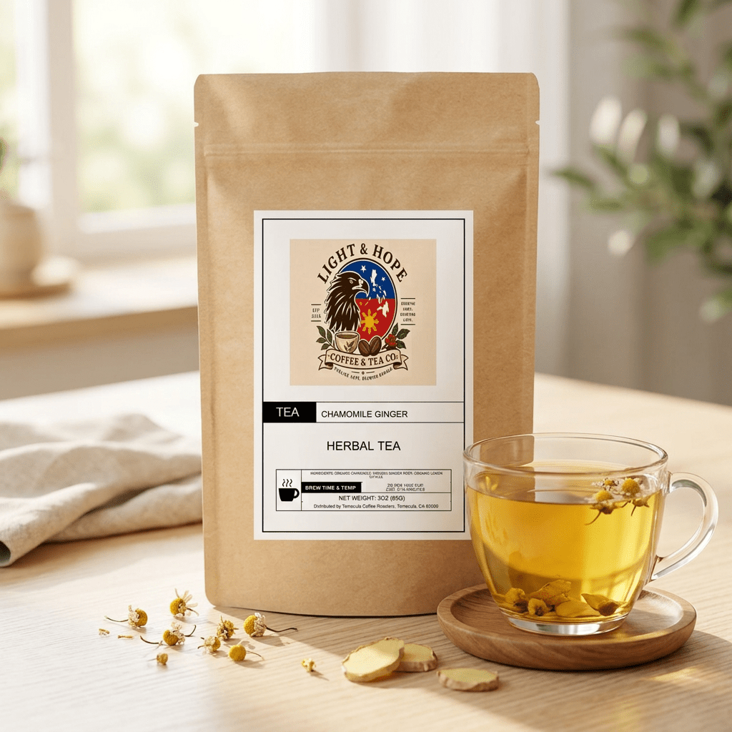Chamomile Ginger Herbal Tea - Loose Leaf, 3 oz - Tea > Herbal Tea | Light & Hope Coffee