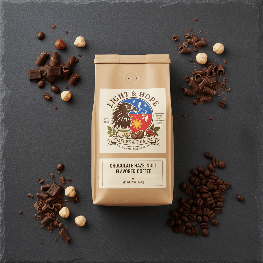 Chocolate Hazelnut Flavored Coffee - Medium Roast - Coffee > Flavored | Light & Hope Coffee & Tea Co.