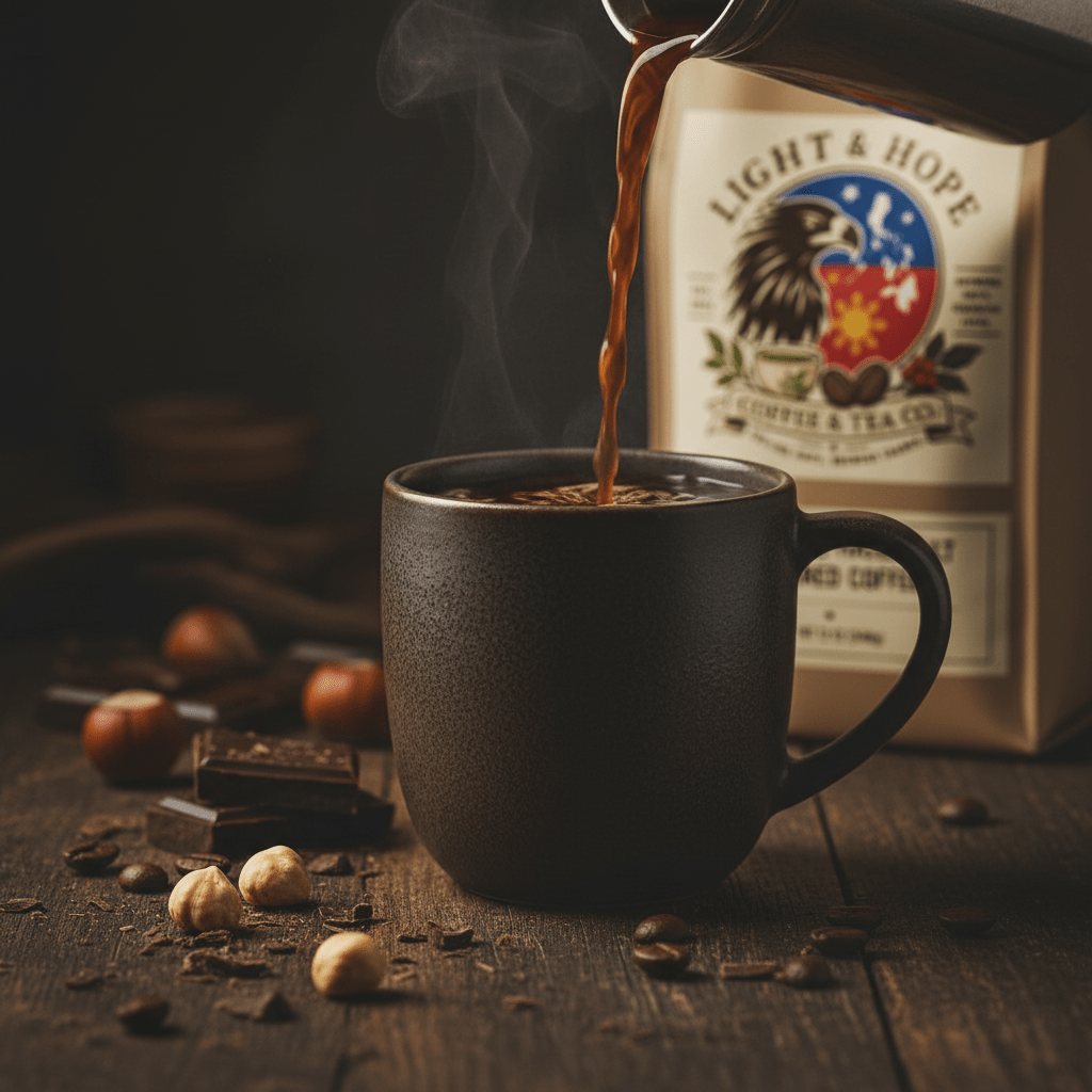Chocolate Hazelnut Flavored Coffee - Medium Roast - Coffee > Flavored | Light & Hope Coffee & Tea Co.
