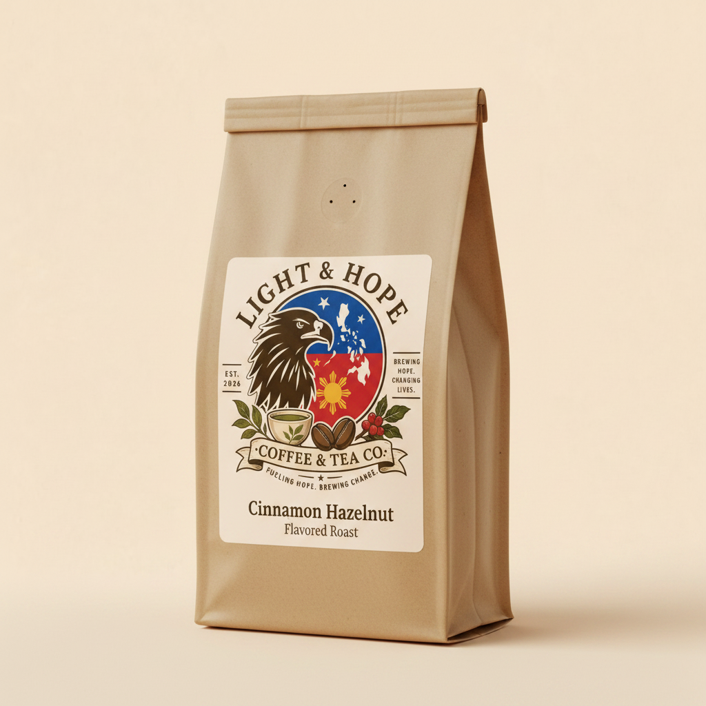 Cinnamon Hazelnut Flavored Coffee | Warm Spiced Nutty Aroma | Light & Hope Coffee & Tea Co.