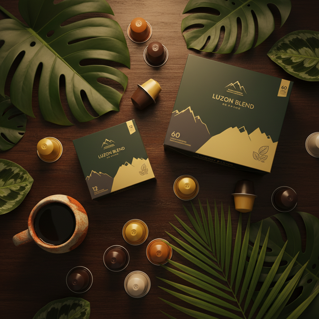Coffee Capsule Packs Flat Lay
