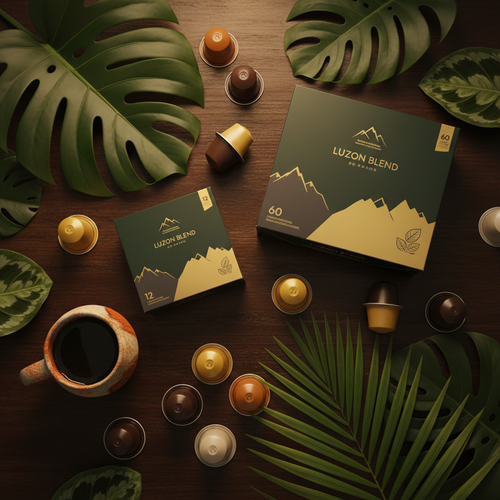 Coffee Capsule Packs Flat Lay