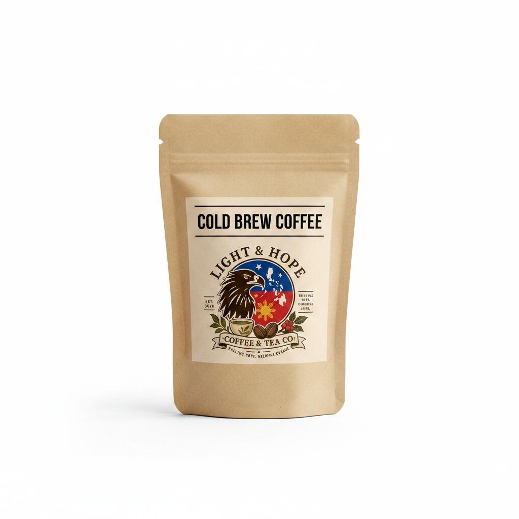 Cold Brew Coffee blend bag with Light & Hope Coffee & Tea Co.