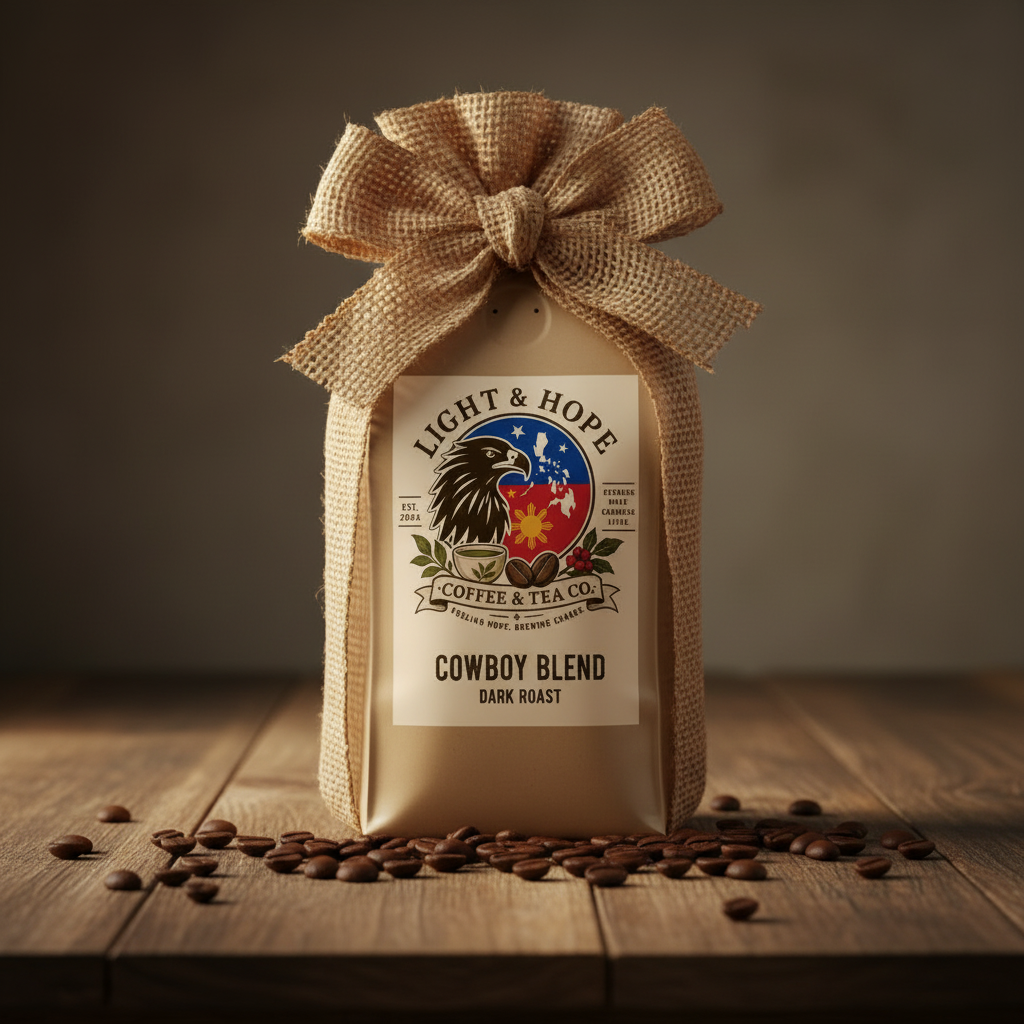 Light & Hope Coffee & Tea Co. Cowboy Blend coffee bag