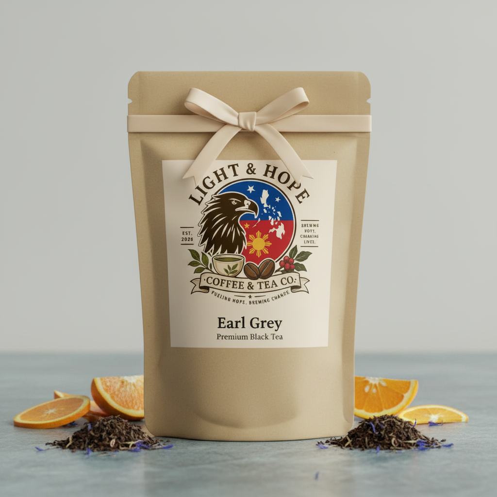 Light & Hope Coffee & Tea Co. Earl Grey Premium Black Tea pouch