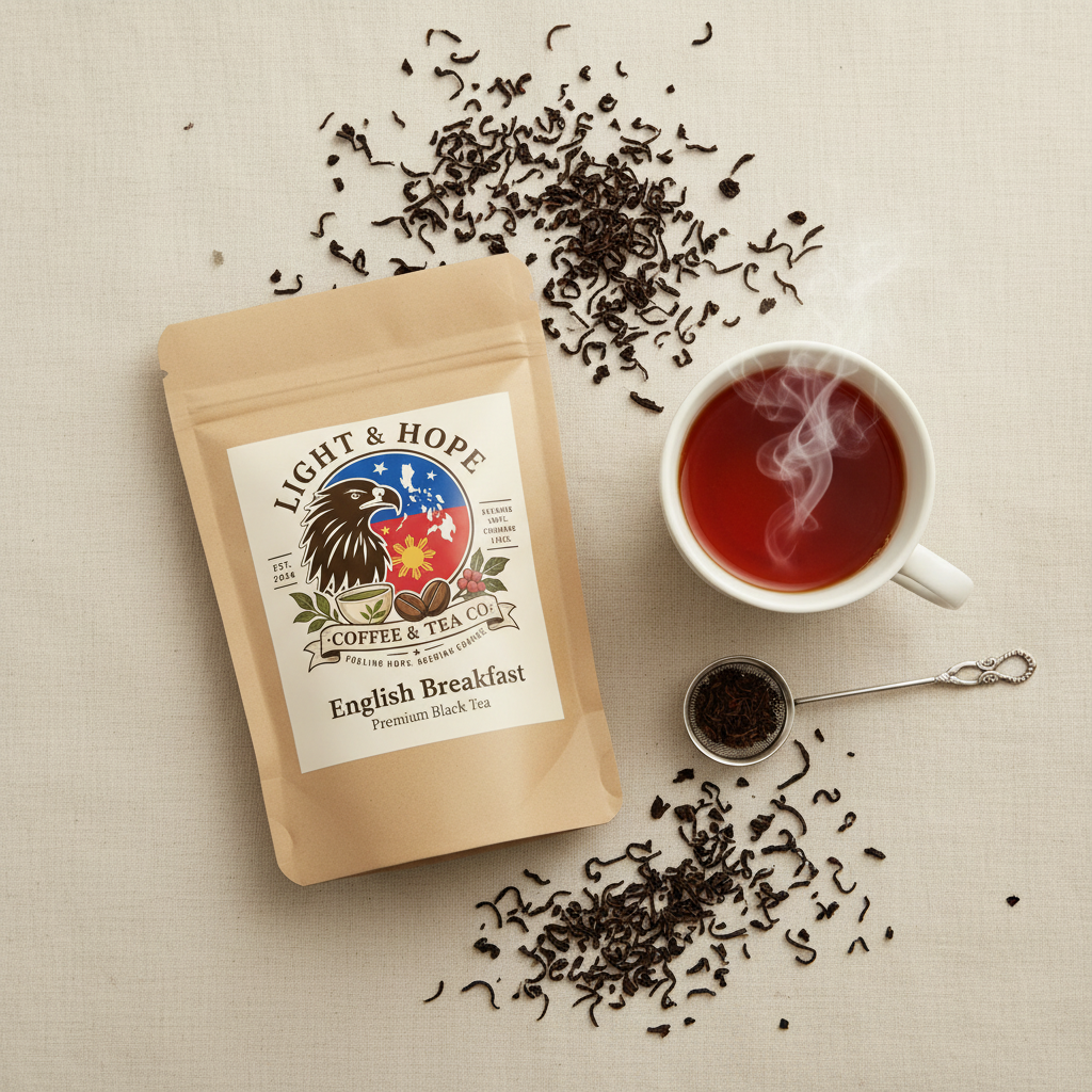 Light & Hope Coffee & Tea Co. English Breakfast Premium Black Tea pouch