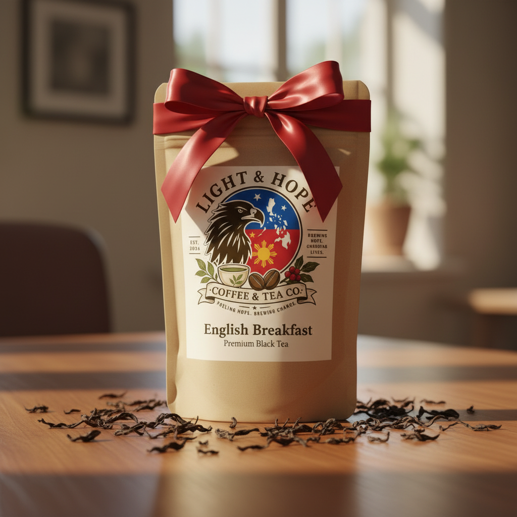 Light & Hope Coffee & Tea Co. English Breakfast Premium Black Tea pouch