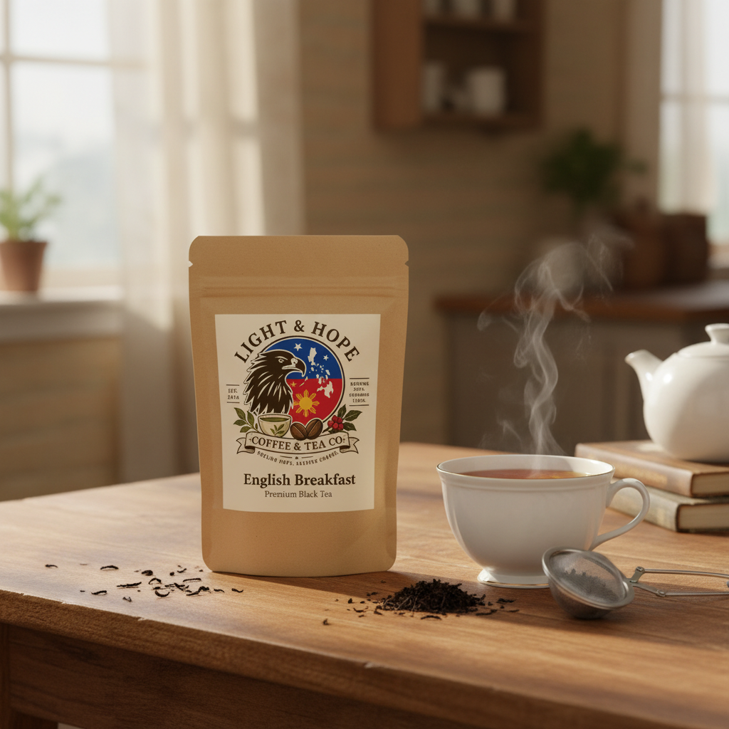 Light & Hope Coffee & Tea Co. English Breakfast Premium Black Tea pouch