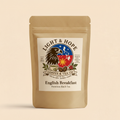English Breakfast Tea Label Detail | Premium Bold English Breakfast Black Tea Bag | Light & Hope Coffee & Tea Co.