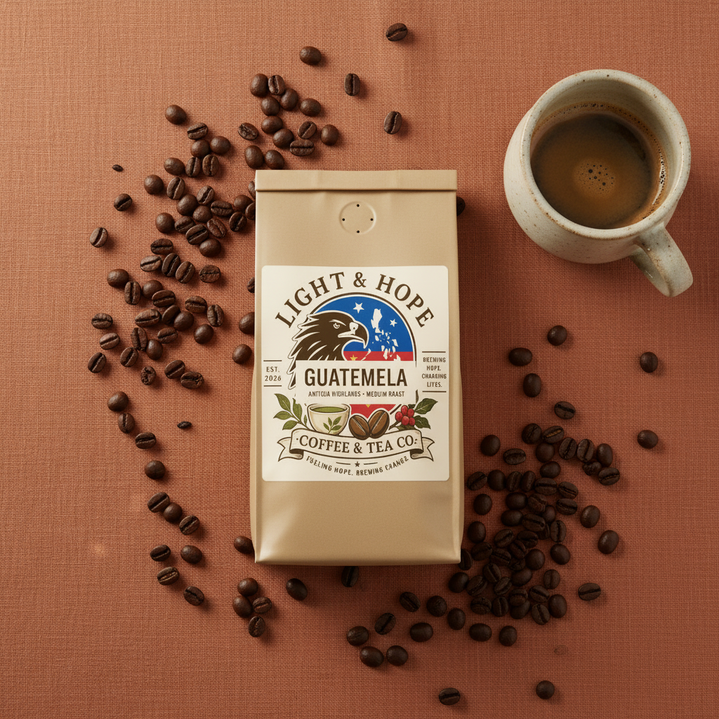 Light & Hope Coffee & Tea Co. Guatemala Antigua Highlands coffee bag
