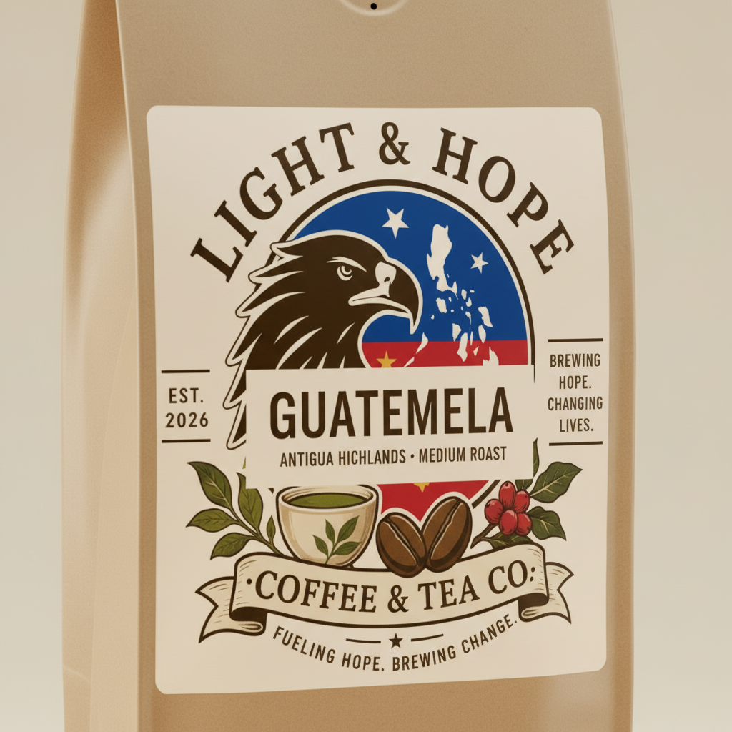 Light & Hope Coffee & Tea Co. Guatemala Antigua Highlands coffee bag