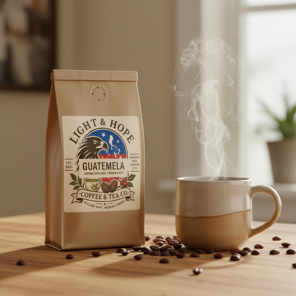 Light & Hope Coffee & Tea Co. Guatemala Antigua Highlands coffee bag