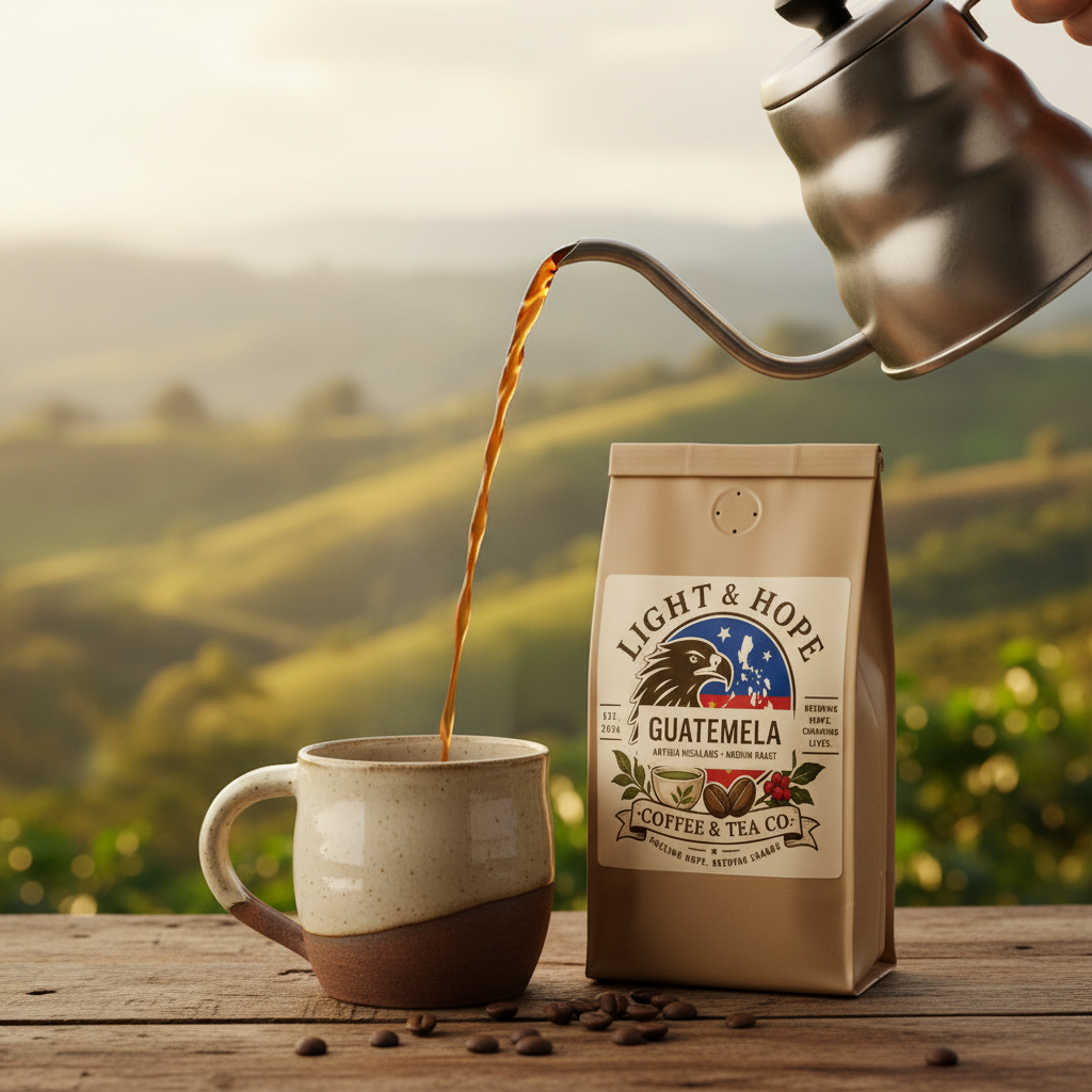 Light & Hope Coffee & Tea Co. Guatemala Antigua Highlands coffee bag