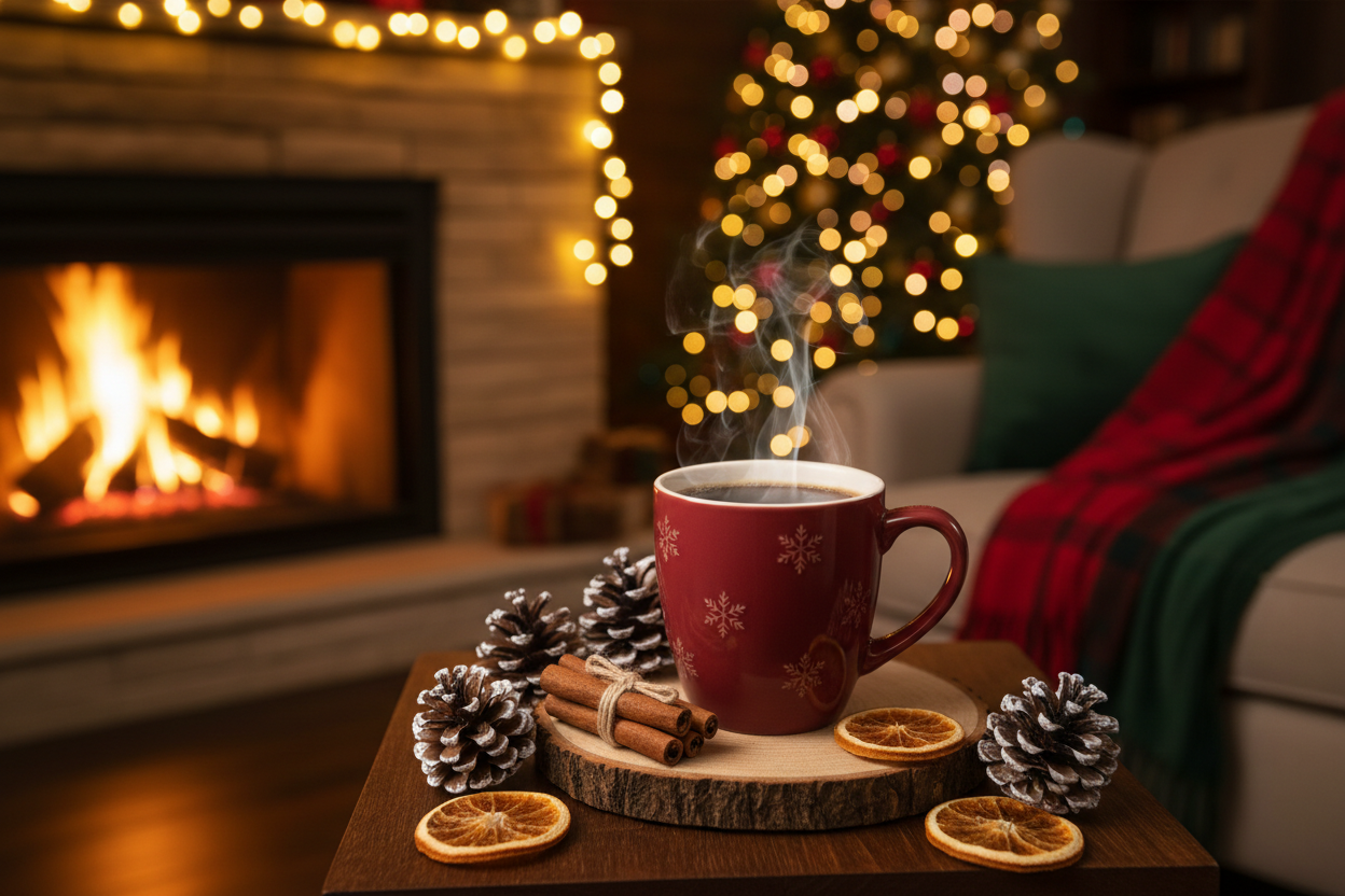 Holiday Blend coffee bag with Light & Hope Coffee & Tea Co.