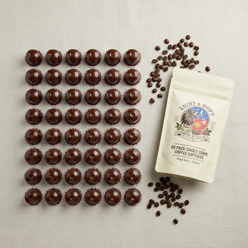 Light & Hope Coffee & Tea Co. | 60 Pack Single Serve Coffee Capsules