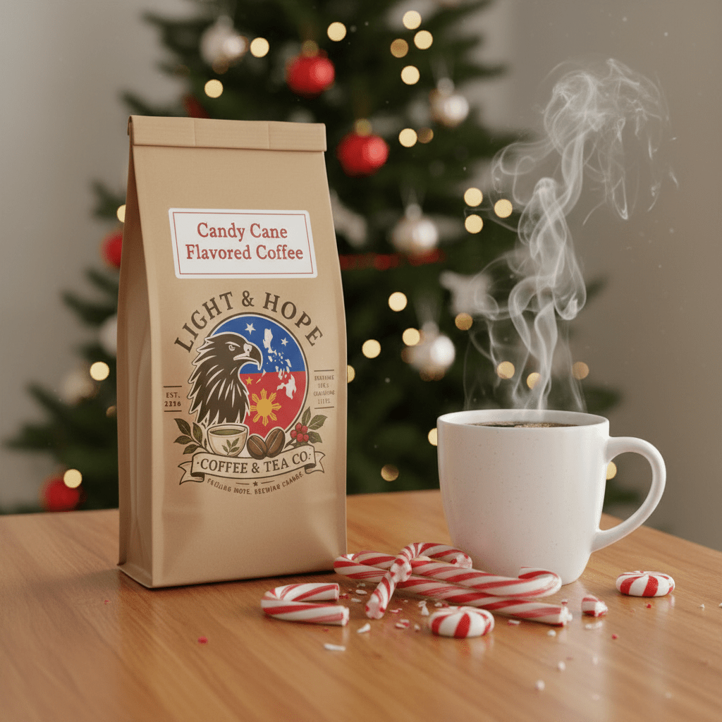 Candy Cane Flavored Coffee - Medium Roast - Coffee > Flavored | Light & Hope Coffee & Tea Co.