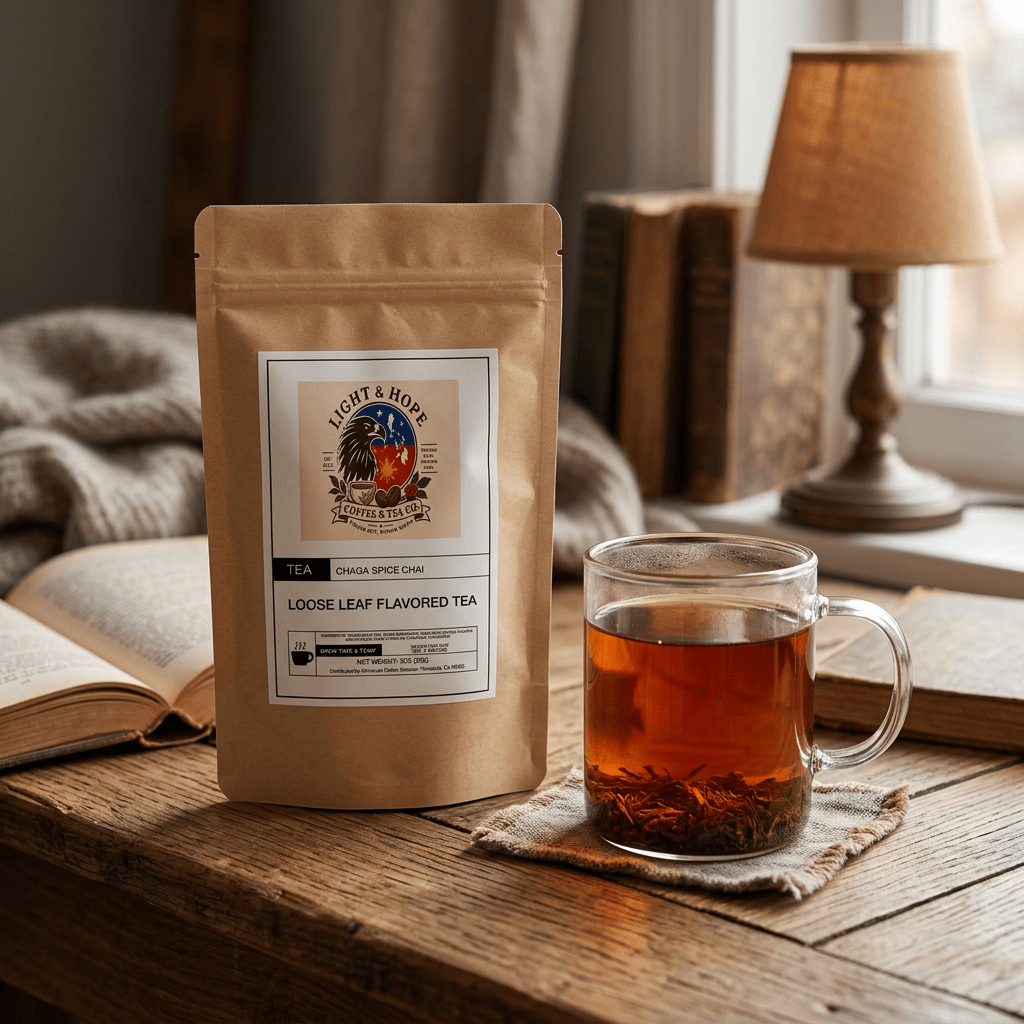 Chaga Spice Chai Black Tea - Loose Leaf, 3 oz - Tea > Black Tea | Light & Hope Coffee