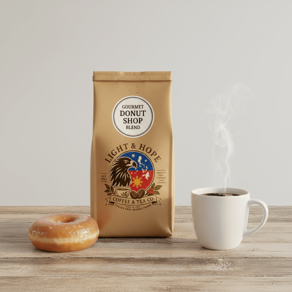 Gourmet Donut Shop - Medium Roast Coffee - Coffee > Blends | Light & Hope Coffee & Tea Co.