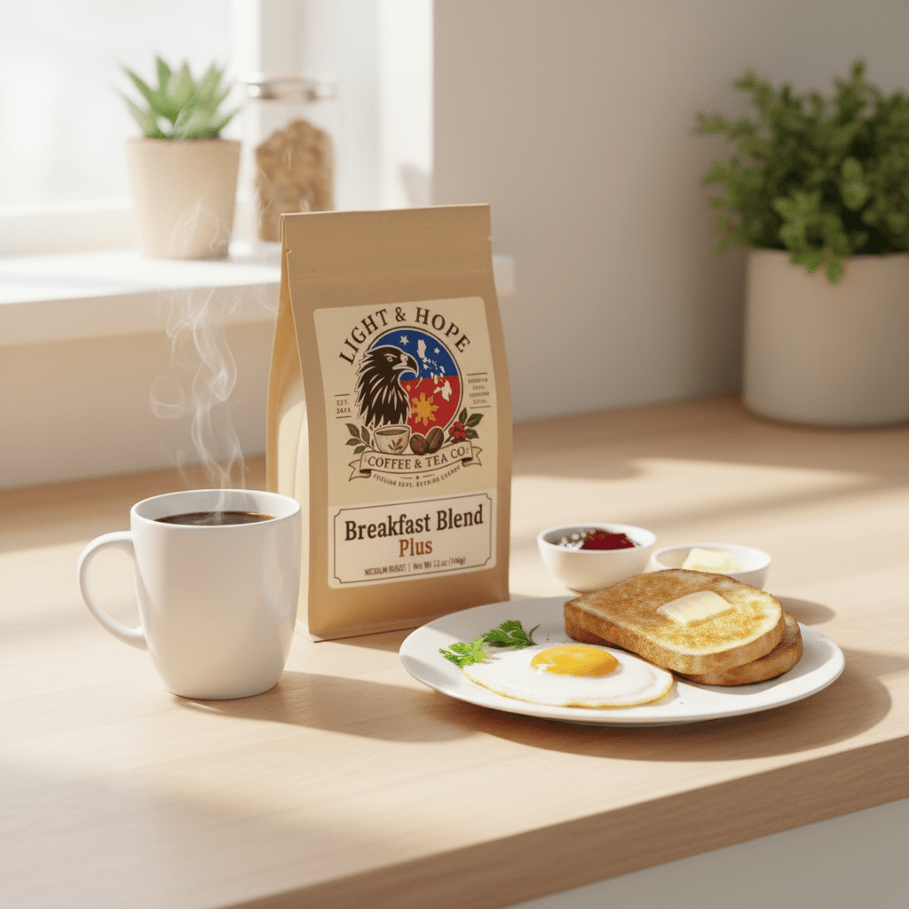 Breakfast Blend Plus - Medium-Dark Roast Coffee - Coffee > Blends | Light & Hope Coffee & Tea Co.