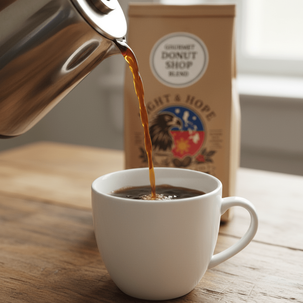 Gourmet Donut Shop - Medium Roast Coffee - Coffee > Blends | Light & Hope Coffee & Tea Co.