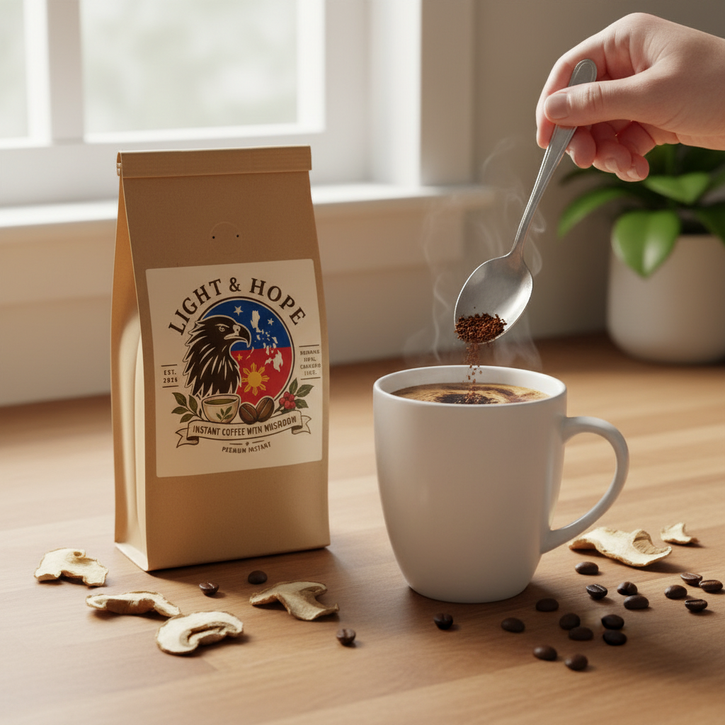 Light & Hope Coffee & Tea Co. | Instant Coffee with Mushroom (3 oz)