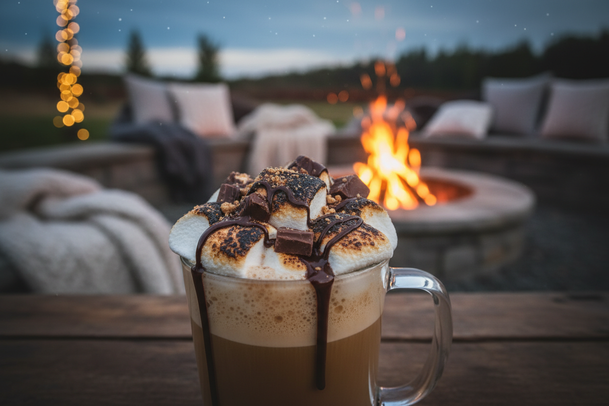 S'mores flavored coffee bag with Light & Hope Coffee & Tea Co. 