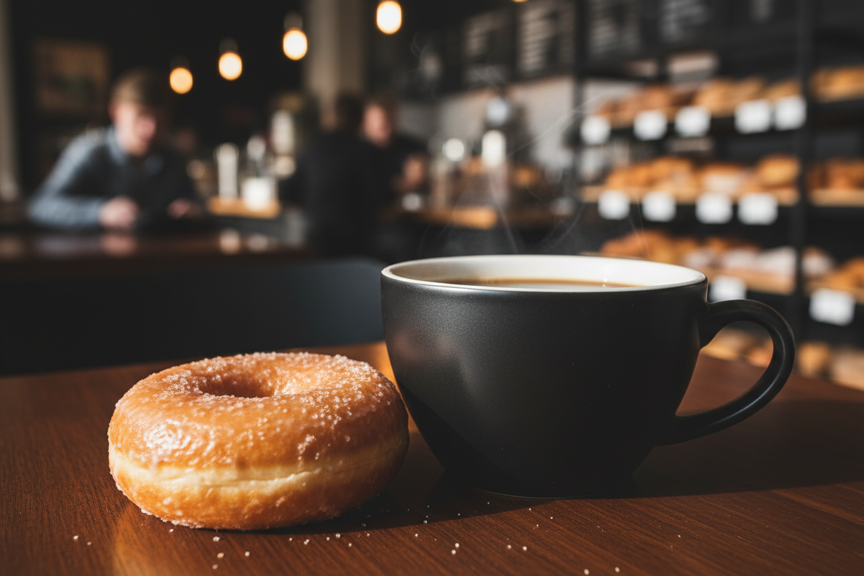 Gourmet Donut Shop coffee bag with Light & Hope Coffee & Tea Co.