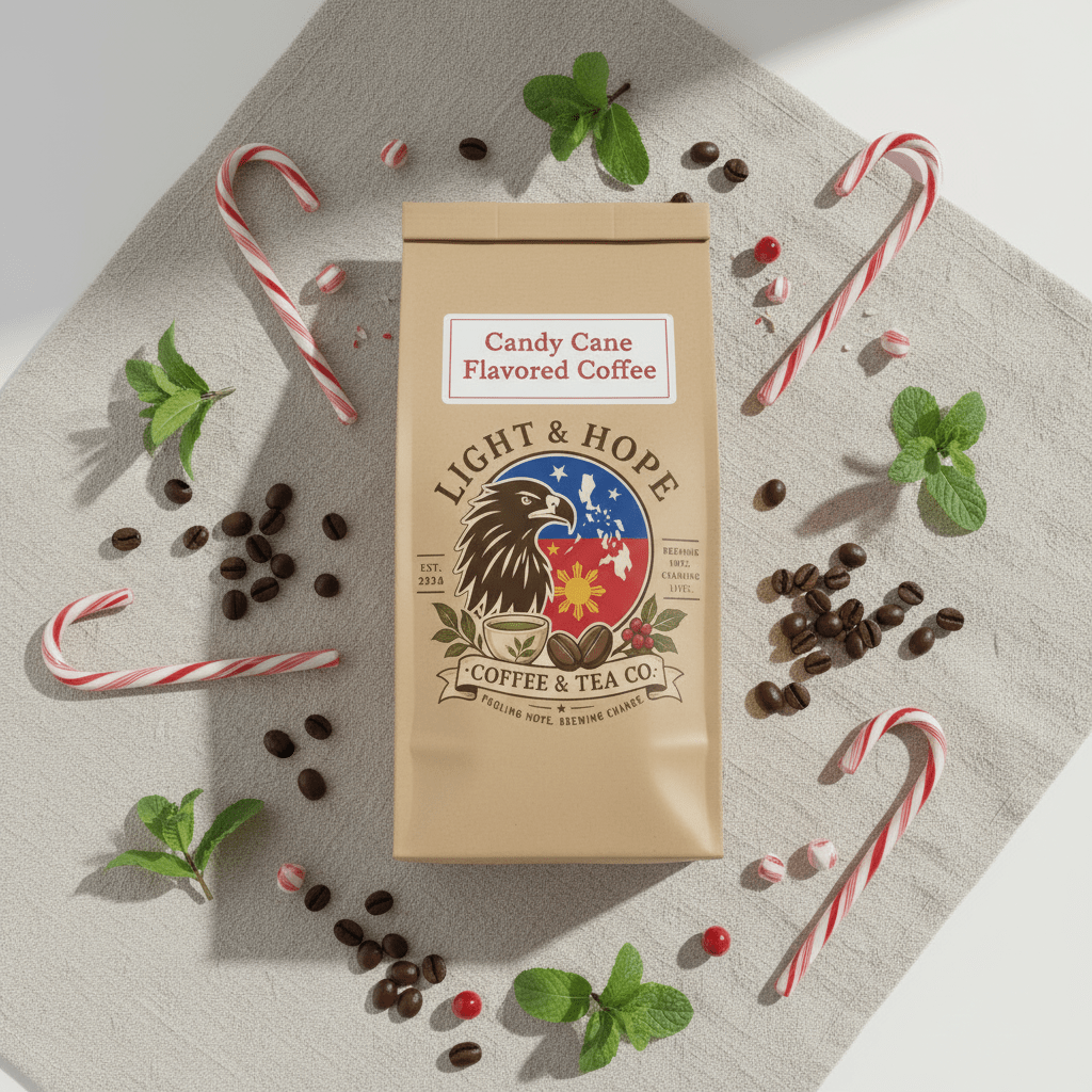 Candy Cane Flavored Coffee - Medium Roast - Coffee > Flavored | Light & Hope Coffee & Tea Co.