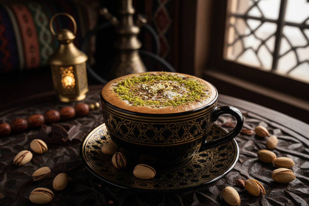 Dubai Chocolate flavored coffee bag with Light & Hope Coffee & Tea Co.