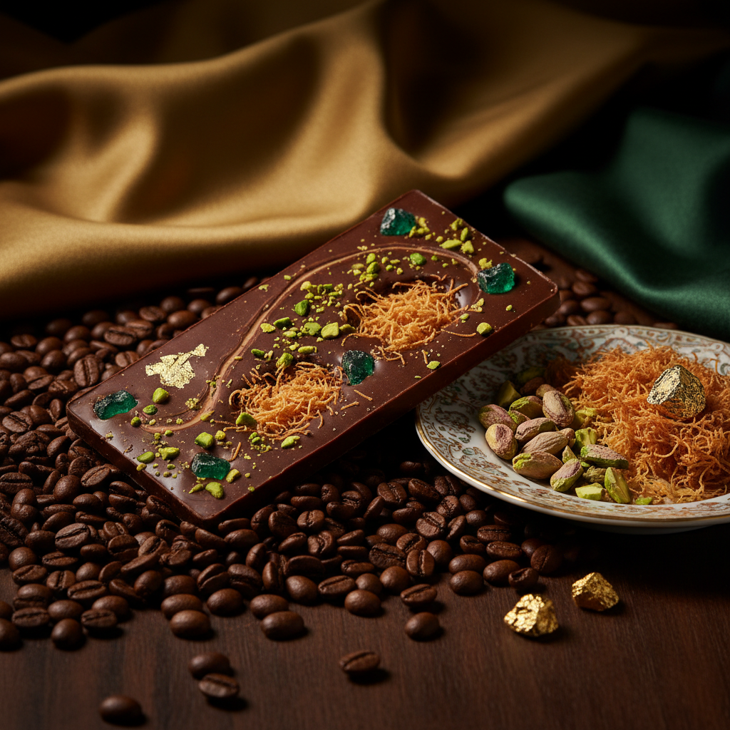 Dubai Chocolate flavored coffee bag with Light & Hope Coffee & Tea Co.