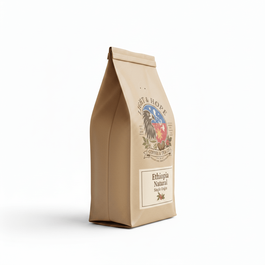 Ethiopia Natural Process, Single-Origin - Medium-Light Roast Coffee - Coffee > Single-Origin | Light & Hope Coffee & Tea Co.