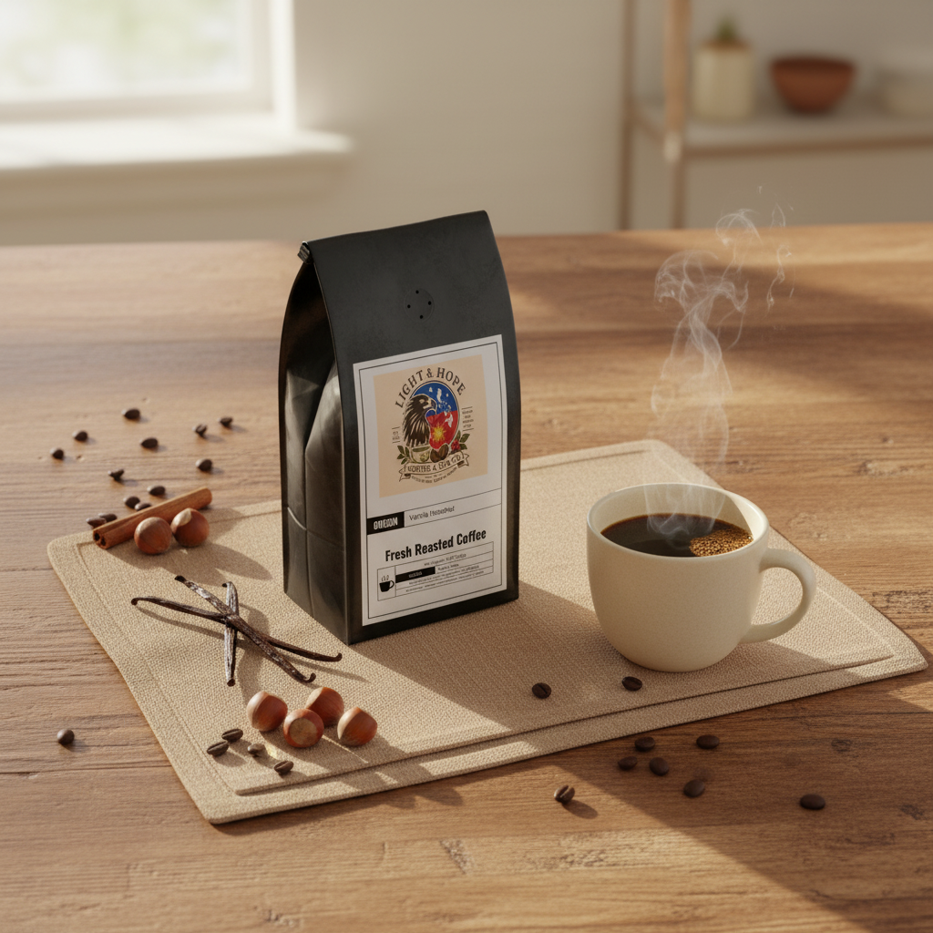 Vanilla Hazelnut Coffee - Medium Roast | Light & Hope