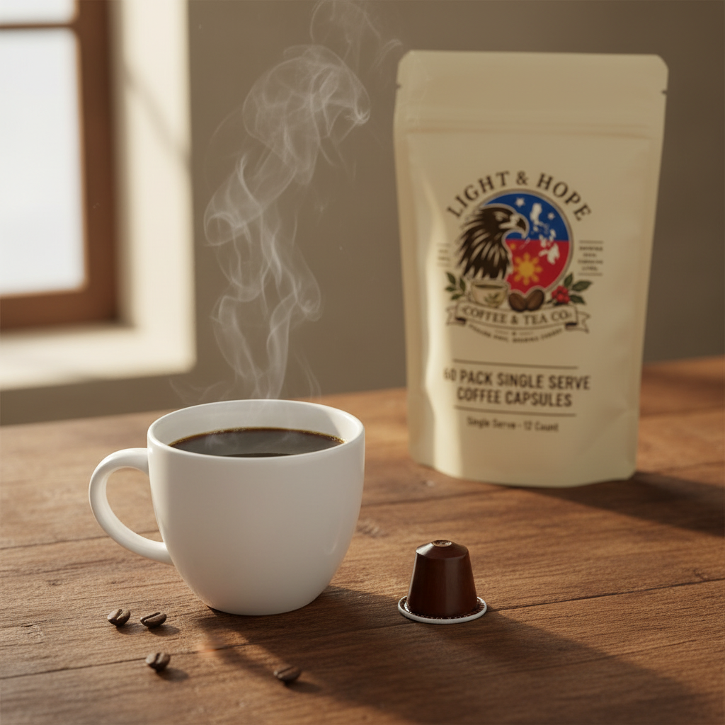 Light & Hope Coffee & Tea Co. | 60 Pack Single Serve Coffee Capsules