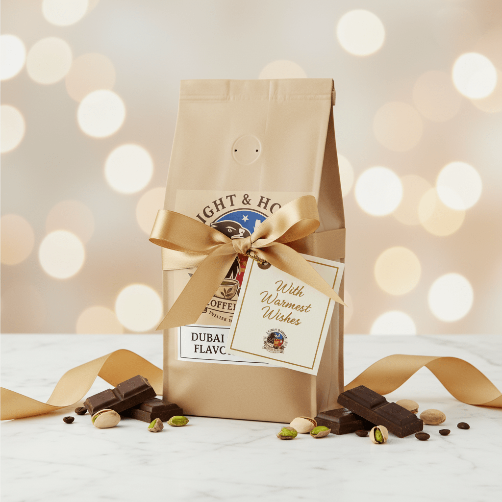 Dubai Chocolate Flavored Coffee - Medium-Dark Roast - Coffee > Flavored | Light & Hope Coffee & Tea Co.