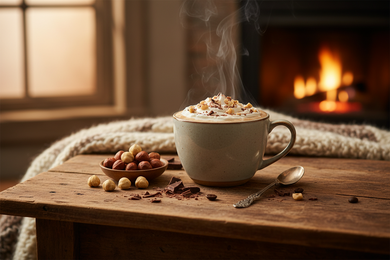 Chocolate Hazelnut flavored coffee bag with Light & Hope Coffee & Tea Co.